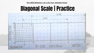 diagonal scale engineering drawing  scales in engineering drawing  Practice  Engineering Drawing [upl. by Sharon548]