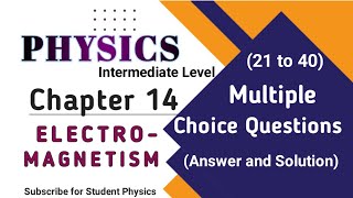 Electromagnetism  Most Important MCQs 2140 Class 12 Physics Chapter 14  StudentPhysics805 [upl. by Kiryt873]