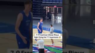 Olivier Rioux makes 71 looks small ‼️ trendingbasketballyoutubeshorts [upl. by Tonie]