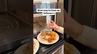 How to warm two plates at once thanksgiving leftovers feast microwave [upl. by Yesnel]