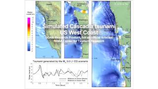 Simulated Cascadia tsunami US West Coast [upl. by Epolulot]