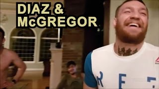 Nate Diaz and Conor McGregor team up together against reporter on a conference [upl. by Irot]