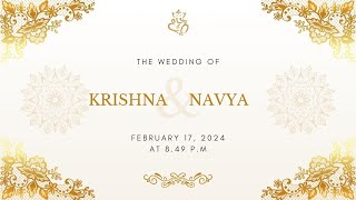 KRISHNA WEDS NAVYA [upl. by Wilde850]