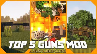 Top 5 Guns Mod Addons for MrCrayfishs Gun mod  Minecraft Forge 116511821192 [upl. by Notslar]