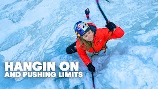 Pro Rock Climber Sasha DiGiulian Goes Ice Climbing [upl. by Ollehto105]