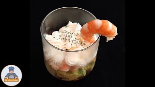 Verrines Avocats Crevettes Fromage Frais  Recette Facile [upl. by Annavaj]