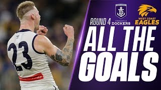 All the Goals Round 4  Fremantle v West Coast Eagles [upl. by Jona]