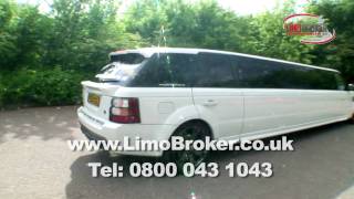 Limo Broker  White Range Rover Stretch Limo [upl. by Vaish235]