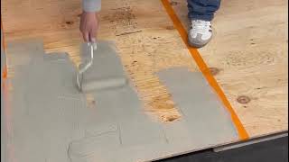 Waterproofing plywood using Basecrete roller application [upl. by Sihun]