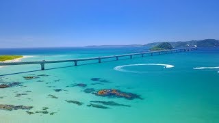 4K UHD 夏の絶景 山口県 角島大橋と周辺海岸 Tsunoshima Bridge amp the surrounding coasts AERIAL DRONE Shot [upl. by Nesaj]