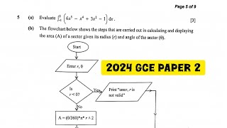 Flow Chart to Pseudo Code  Calculus Integration 2024 Paper 2 GCE Mathematics [upl. by Hannahsohs127]