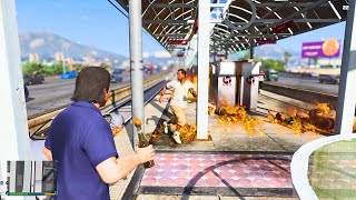 GTA 5 RDE 404  Strawberry Station Shootout  6 Star Escape ⭐⭐⭐⭐⭐⭐ [upl. by Ecnahoy19]