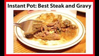 Instant Pot  The Best Steak and Gravy Video Recipe  JKMCraveTV [upl. by Kensell]