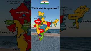 India After Independence map [upl. by Ettenrahc]