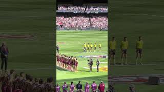 AFL 2024 GRAND FINAL Cody Simpson singing the Australian national anthem amp the Brisbane Lions 🦁 [upl. by Perkins]