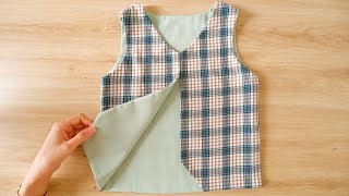 Have You Ever Seen The Way To Sew A Reversible Vest Easily Like This [upl. by Polash136]