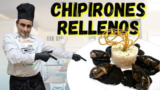 🍽 CHIPIRONES RELLENOS en su tinta Receta fácil y sencilla  elchilidecastaneda [upl. by Ettegroeg]