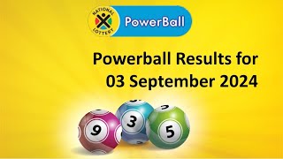 Powerball Results 03 September 2024 [upl. by Sarson]