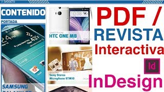 InDesign Crear PDF  Revista Interactiva Botones Hipervinculos etc [upl. by Ibob389]