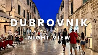 Dubrovnik Night View  Croatia🇭🇷  Beautiful Streets  Evening Port View [upl. by Marshall]