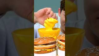 ASMR MUKBANG McDonalds Snacks Cheddar [upl. by Amihc]