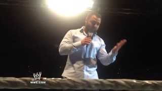 Santino Marella makes a careerrelated announcement at a WWE Live Event [upl. by Piers862]