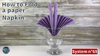 How to fold a paper napkin  Candle into a Glass  Napkin Folding [upl. by Ylecic]