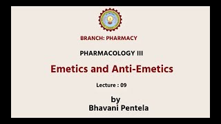 Pharmacology  III  Emetics And AntiEmitics AKTU Digital Education [upl. by Petua334]