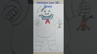 Inktober jour 28  Géant inktober inktoberfr inktoberjumbo geant bibendum ghostbusters [upl. by Nanreik]