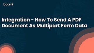 Integration  How To Send A PDF Document As Multipart Form Data [upl. by Helas]