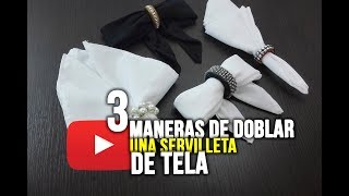 DIY SERVILLETAS DOBLADAS EN 3 MANERAS DIFERENTES 😇🙃 [upl. by Tcideneb]