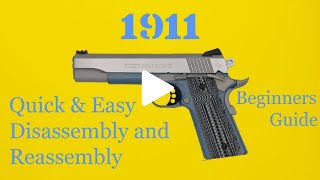 How to disassemble the Springfield 1911 [upl. by Jola]