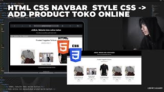 style navbar horizontal add produk html di toko online [upl. by Yesmar]