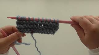 Learn to Knit  Garter Stitch g st UK [upl. by Schmidt]