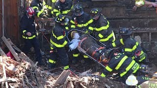 FDNY Rescues Man Buried Under Building Collapse 1060 [upl. by Jelene]