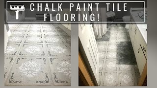 Chalk Paint Stenciling Floors  Stenciled Floors Ideas [upl. by Onitram127]