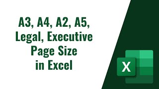 A3 A4 A2 A5 Legal Executive Page Size in Excel [upl. by Macmahon322]