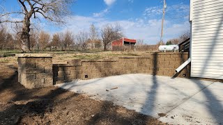 Retaining Wall and Sitting Walls With Pillars [upl. by Oinotnas971]