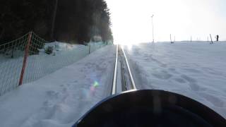 Semmering Hirschenkogel  Zauberberg Sommerrodelbahn Superbob Bergfahrt 1 [upl. by Ahkihs]