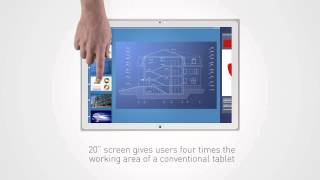 Panasonic TOUGHPAD 4K  the worlds first 20quot 4K tablet [upl. by Nnahtur767]