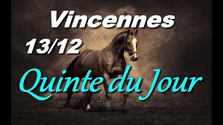 PRONOSTIC PMU QUINTE DU JOUR VENDREDI 13 DECEMBRE 2024 [upl. by Bonnette]