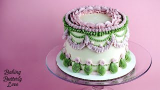 5 Tips for Decorating a Perfectly Vintage Cake  Buttercream Piping Techniques [upl. by Esele]