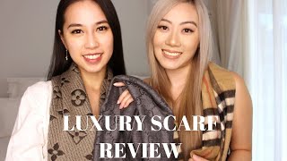 Luxury Scarf Review Burberry Gucci Louis Vuitton  PCCTV [upl. by Elehcar]