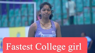 Fastest College girl wins the Prize money 1 Lakh at CM Trophy Chennai 2024 [upl. by Cuttler]