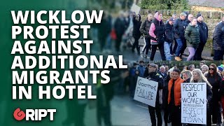 Wicklow protest against additional migrants in Hotel [upl. by Eitsirc]