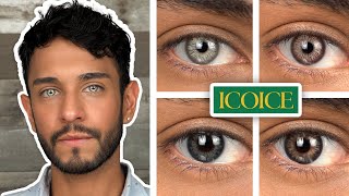 New ICOICE Colored Contact Lenses  Review amp Tryon [upl. by Timms]