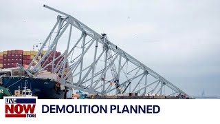 Demolition of Key Bridge Delayed  LiveNOW from FOX [upl. by Aissatan]