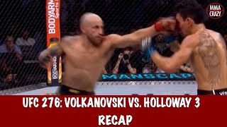 UFC 276 Alexander Volkanovski vs Max Holloway 3 Recap [upl. by Welcher480]