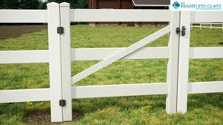 Hamptons Fencing 3 Rail Gate Installation Guide [upl. by Lauryn]