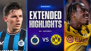 Club Brugge vs Borussia Dortmund Extended Highlights  UCL League Phase MD 1  CBS Sports Golazo [upl. by Japha]